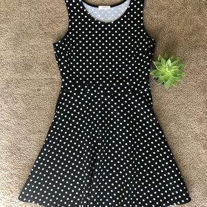 Black and white polka dot dress